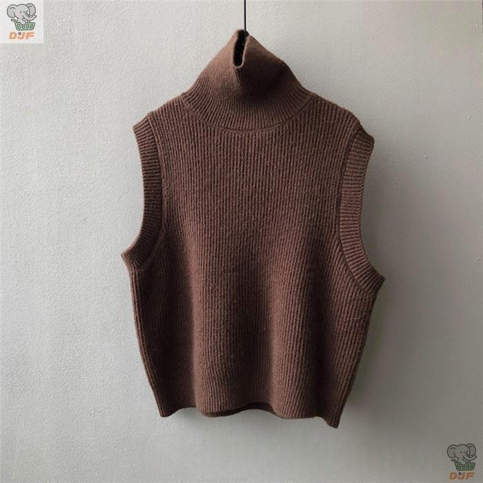 【人気商品】ニット レディース ニット ハイネック 無地 プルオーバー 秋 冬 セーター ニットセーター ノースリーブ 袖なし ス タートルネック |  | 06