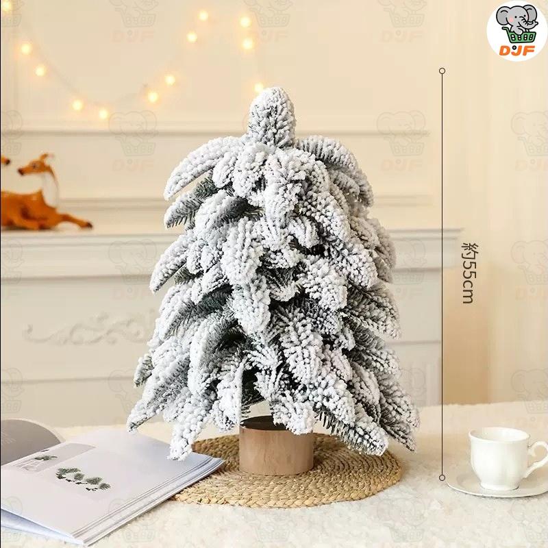 ミニクリスマスツリー 雪景色 & グリーン 2 種 木製ベース 卓上装飾 クリスマス雰囲気演出 プレゼントに最適 木製ポット |  | 02