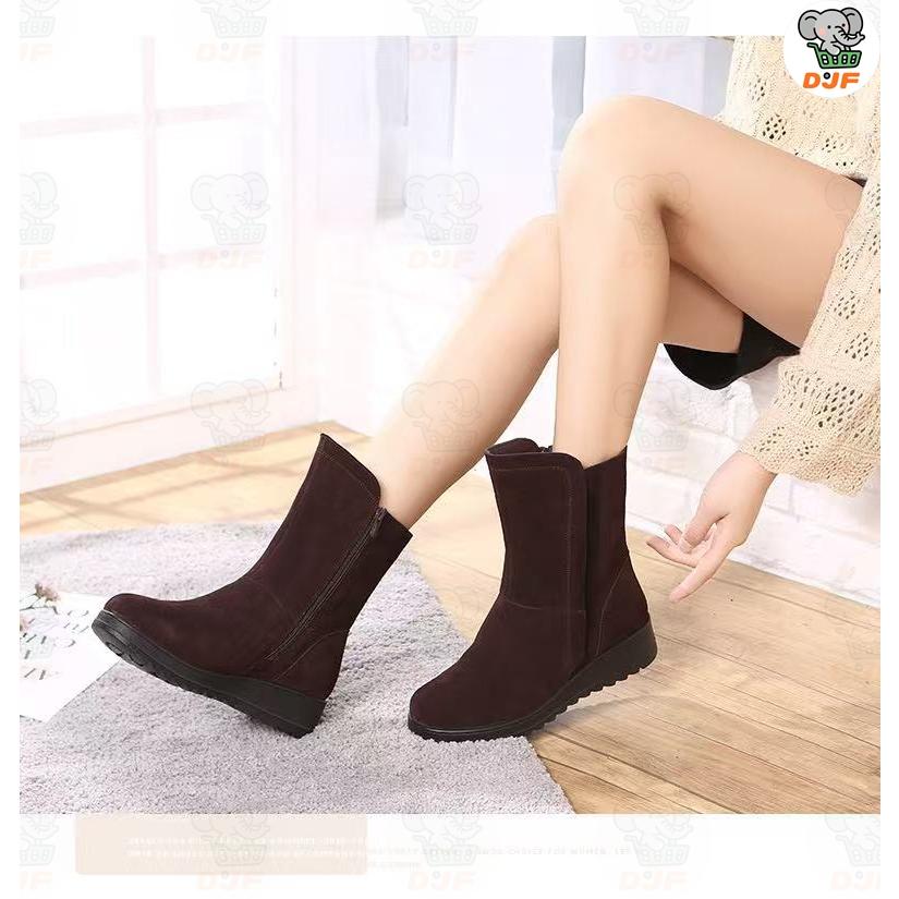 スノーブーツ レディース 滑らない 黒 大人 裏起毛 ミドル丈 裏ボア 防寒 防滑 ムートンブーツ 旅行 スノーシューズ 冬 彼女 ファー付き 走れる 痛くない |  | 12