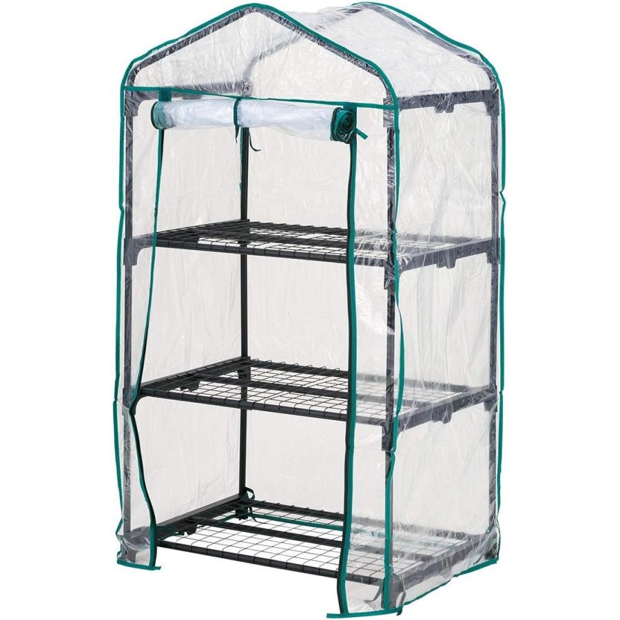 ビニールハウス 温室 家庭用 ハウス 3段 小型 フラワーハウス DIY おしゃれ ビニール温室 ガーデンハウス 農業 ミニ 温室棚 家庭菜園 | 