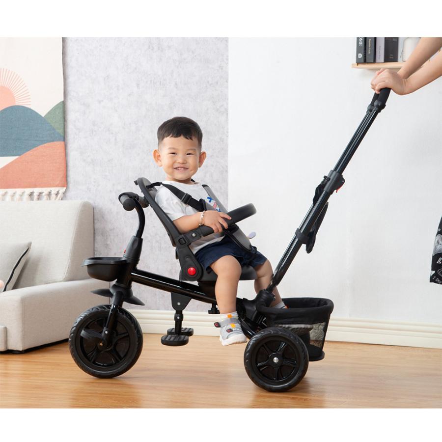 子供用三輪車 折りたたみ かじとり 手押し棒 おしゃれ 4in1 乗用玩具お祝い 子供用三輪車 折りたたみ かじとり 手押し棒 おしゃれ 4in1 1歳 座面