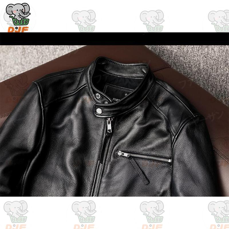 ライダース ジャケット 牛革 メンズ 本革 スジャケット トラッカージャケット バイカージャケット ピーコート 皮ジャケット ショットコート コート 立て襟 秋冬 |  | 14