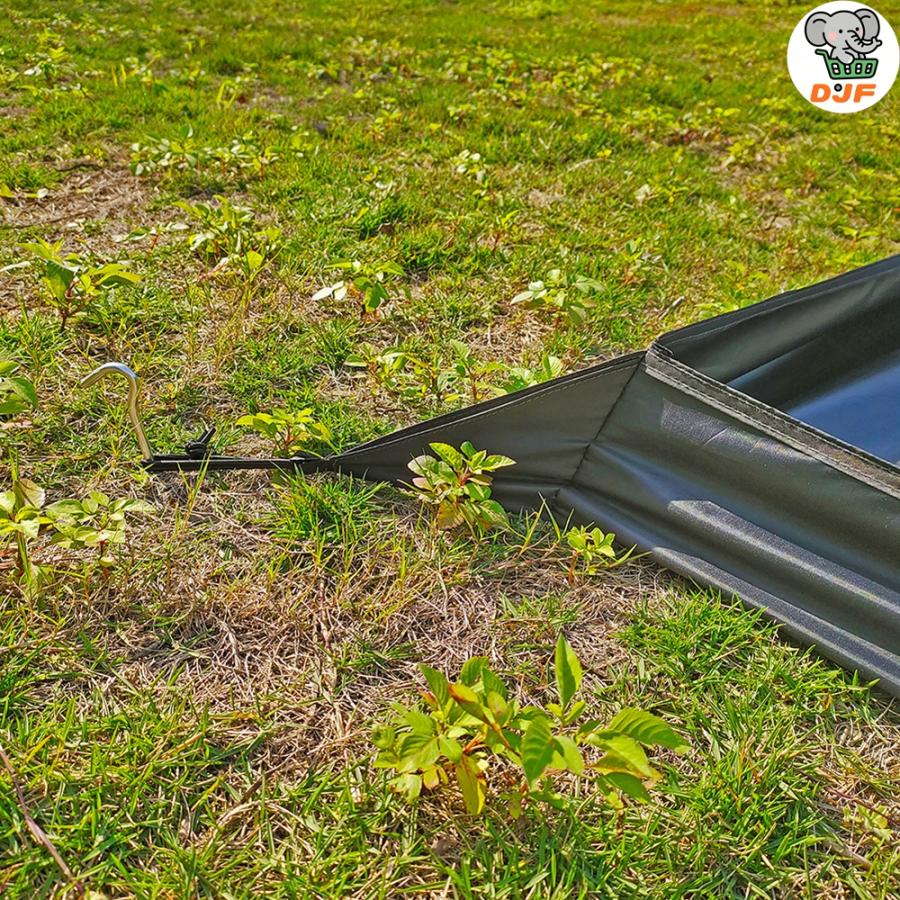 バスタブ型グランドシート テント用グランドシートバスタブフロア リビングフロアシート 耐水圧5000mm ペグ付き 収納袋付き 300×300cm |  | 07