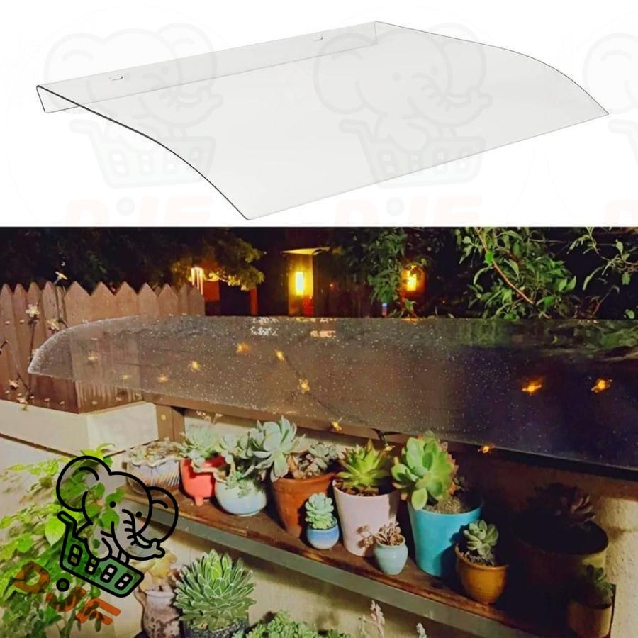 幅40cm - 500cm ひさし屋根 庇 後付け 雨除けひさし小型屋根ひさし 窓雨よけ テラスひさしベランダ小屋庇 雨雪保護 長方形 接続部品易清? |  | 04