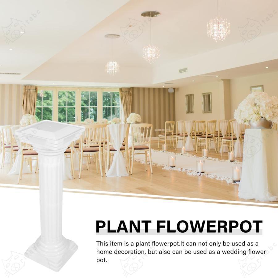 ローマの柱の植木鉢のコンテナローマの柱の植木鉢プラスチック植木鉢コリント植木鉢ローマのコラム建築彫刻のための結婚式の彫刻 |  | 03