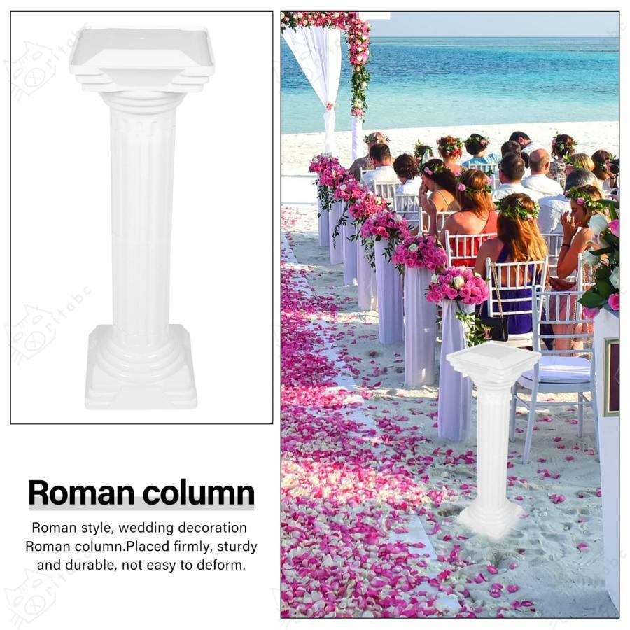 ローマの柱の植木鉢のコンテナローマの柱の植木鉢プラスチック植木鉢コリント植木鉢ローマのコラム建築彫刻のための結婚式の彫刻 |  | 05