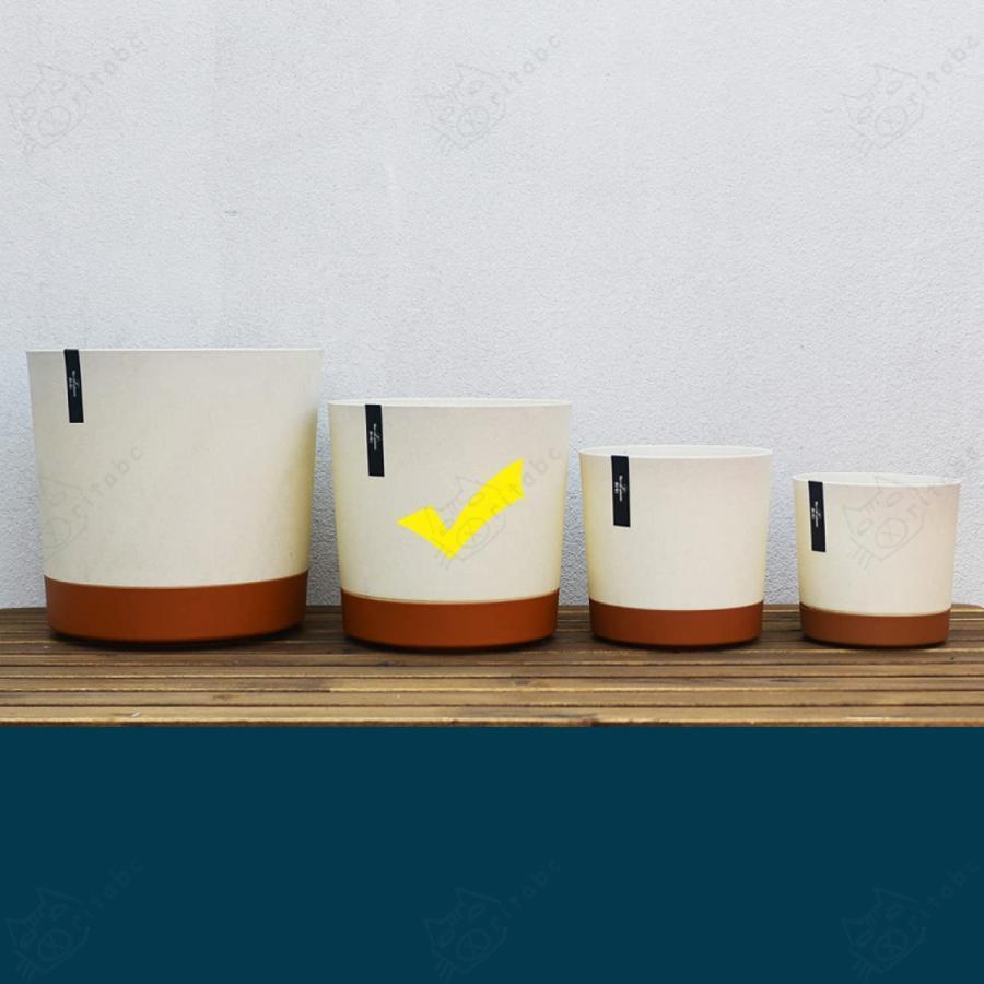 北欧 大型 プラスチック鉢 フラワーポット 植木鉢 オシャレ シンプル 樹脂製 底面給水鉢 大きい 沢山の排水穴付き L 多種サイズ/ |  | 08