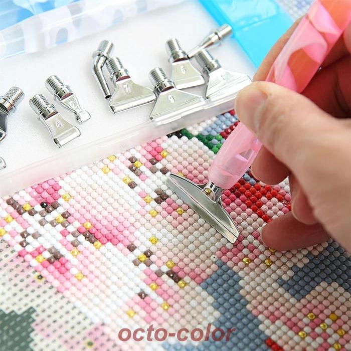 ダイヤモンドアート キット 初心者 ペンキット メタルチップ ダイヤモンドペイントツール ペインティングペン アクセサリー用 ペイントワックス 樹脂 |  | 05