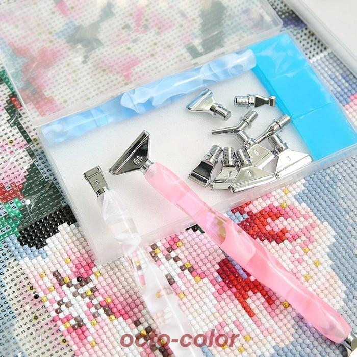 ダイヤモンドアート キット 初心者 ペンキット メタルチップ ダイヤモンドペイントツール ペインティングペン アクセサリー用 ペイントワックス 樹脂 |  | 06