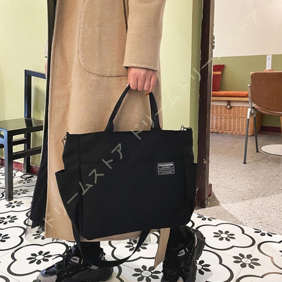 トートバッグ 大きめ 帆布 A4 キャンバス 軽量 レディース 2way 自立する 手提げバッグ ショルダーバッグ 通勤 通学 ポケットいっぱい 多収納 おしゃれバッグ |  | 20