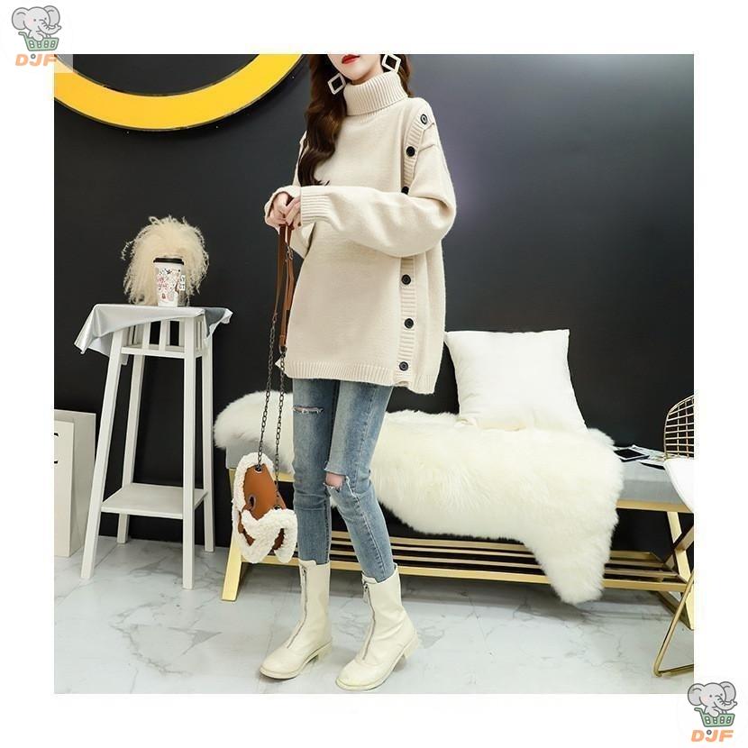 【人気商品】ニットセーター 長袖 カットソー ロングセーター ス プルオーバー レディース ソフト ハイネック カジュアル きれいめ 着痩せ 新作 秋冬 30年代 |  | 17