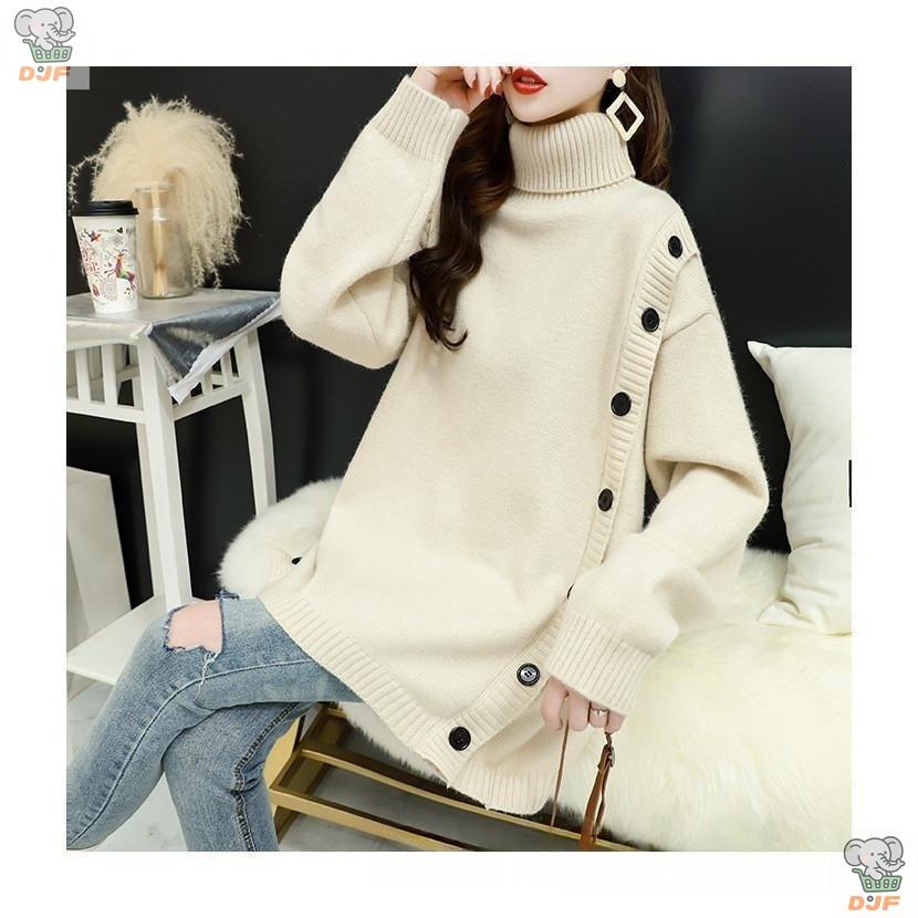 【人気商品】ニットセーター 長袖 カットソー ロングセーター ス プルオーバー レディース ソフト ハイネック カジュアル きれいめ 着痩せ 新作 秋冬 30年代 |  | 19