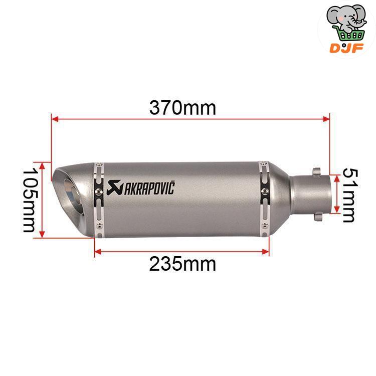 バイク用 汎用 差込口50.8mm 円形の排出口 長さ370mm 50.8mm バイクスリップオンマフラー バイクサイレンサー |  | 04
