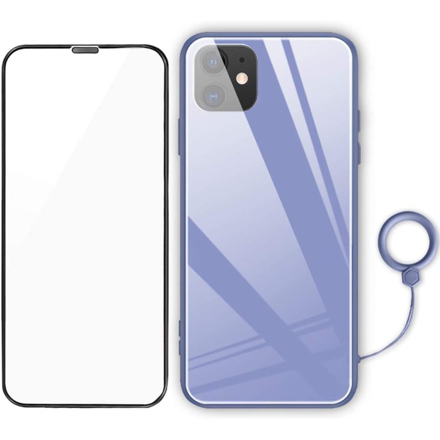 iPhone11 ケース シンプル パステルカラー かわいい おしゃれ ガラス