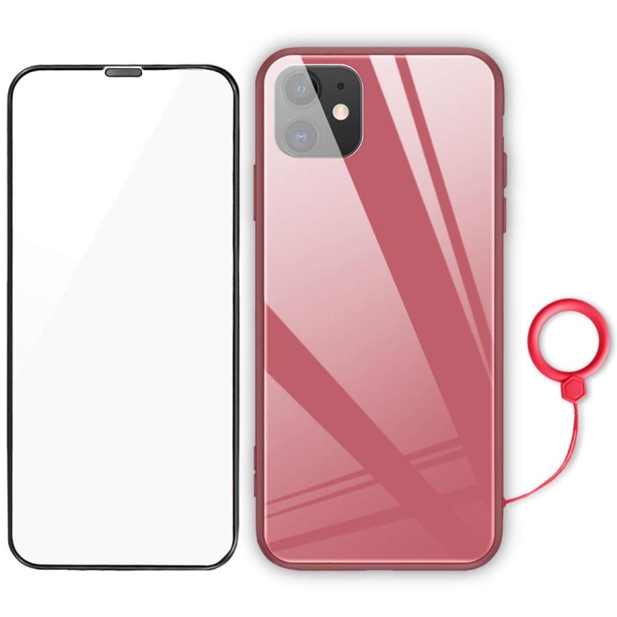 iPhone11 ケース シンプル パステルカラー かわいい おしゃれ ガラス