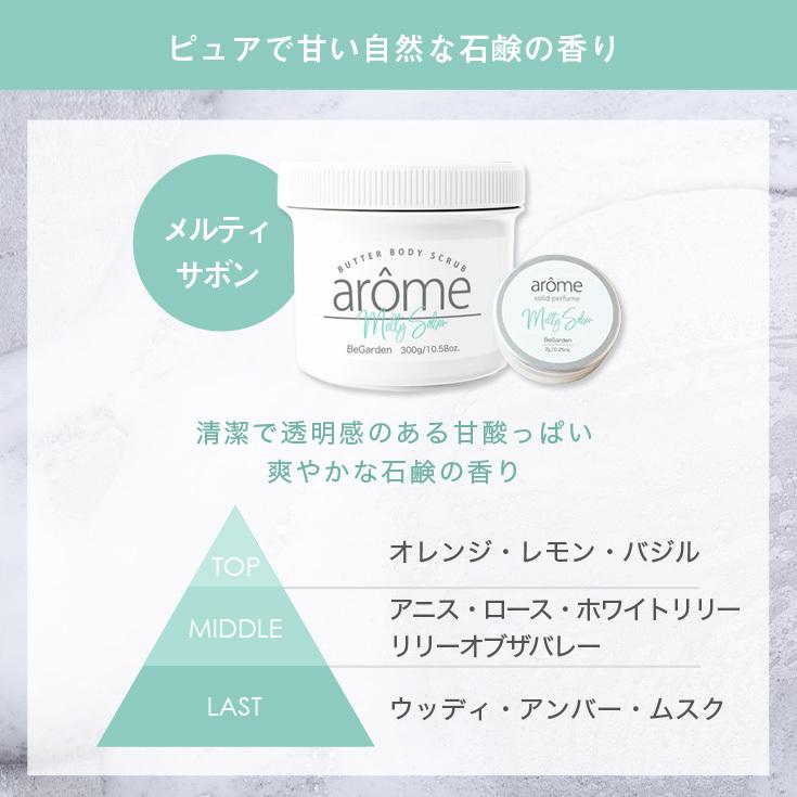 arome ボディスクラブ 練り香水 アンバーバニラ 金木犀 ミント ミモザ