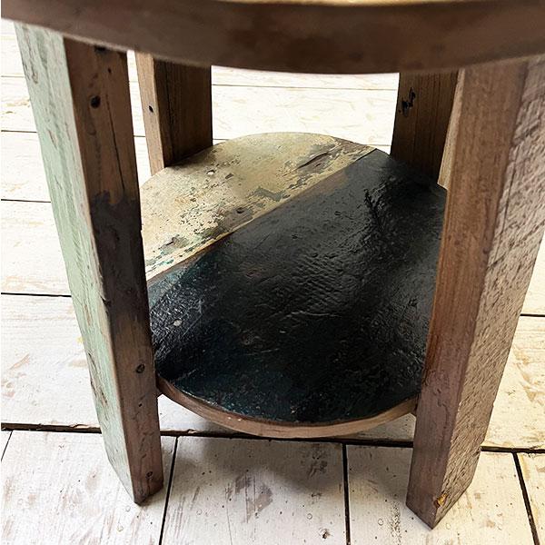 アジアン家具 オールドチーク チーク カフェテーブル コーヒーテーブル テーブル イス 丸椅子 木製 チーク 古木 腰掛け 船 |  | 08