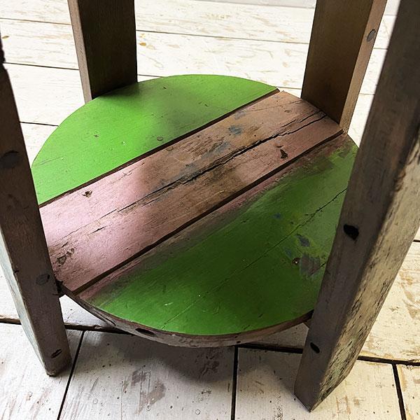 アジアン家具 オールドチーク チーク カフェテーブル コーヒーテーブル テーブル イス 丸椅子 木製 チーク 古木 腰掛け 船 |  | 02