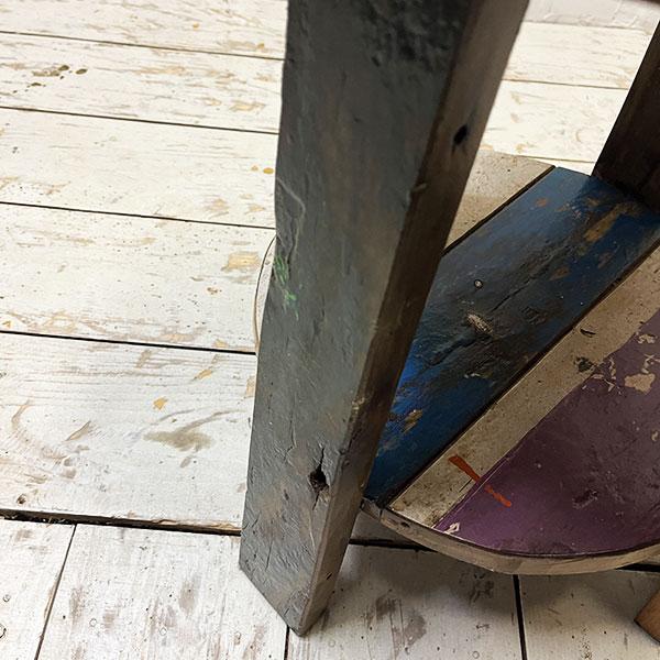 アジアン家具 オールドチーク チーク カフェテーブル コーヒーテーブル テーブル イス 丸椅子 木製 チーク 古木 腰掛け 船 |  | 02