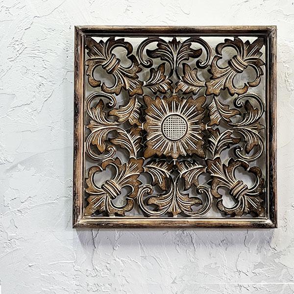 アジアン レリーフ 40cm MDF 木彫り 彫刻 花 壁掛け 壁飾り 壁 アジアン レリーフ 40cm MDF 木彫り 彫刻 花 壁掛け 壁飾り 壁