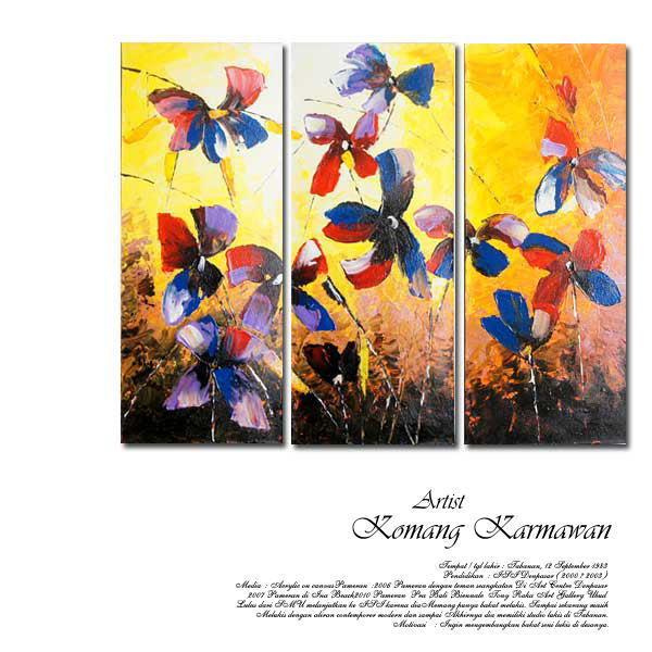 絵画 バリ絵画 アートフラワー 花 リゾート アジアン 絵画 アート パネル モダン アートフレーム 壁掛け 壁飾り | 