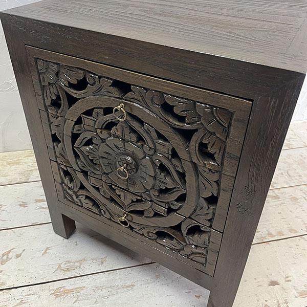 アジアン 家具 チェスト 引き出し収納 木製 アンティーク オールドチーク チーク  コンソール シェルフ 収納棚 古木 無垢 天然木 おしゃれ |  | 05