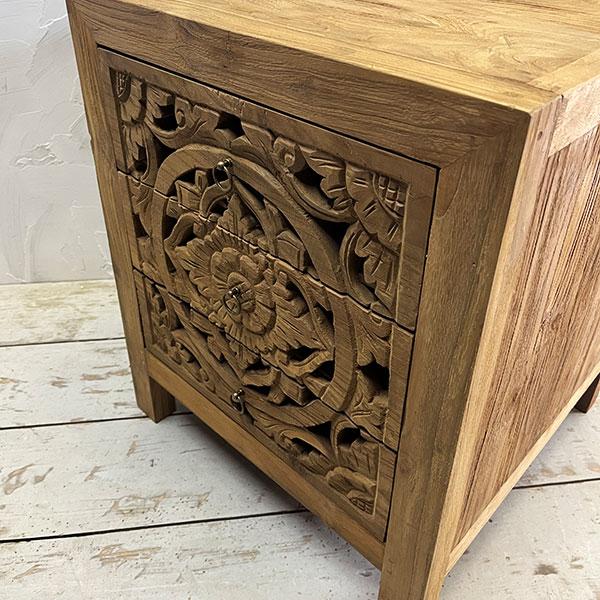 アジアン 家具 チェスト 引き出し収納 木製 アンティーク オールドチーク チーク  コンソール シェルフ 収納棚 古木 無垢 天然木 おしゃれ |  | 04