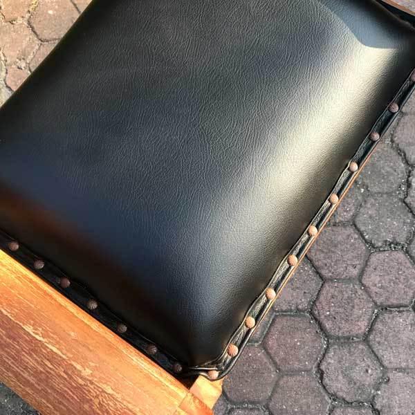アジアン家具　オールドチーク チーク 椅子 クラブスツール 古木 木製 アンティーク 無垢 イス レザー モダン バリ家具 ウッド おしゃれ |  | 05