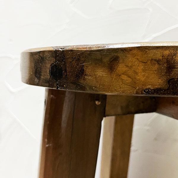 アジアン家具 スツール イス 丸椅子 チェア 木製 チーク 古木 腰掛け 船 ボート 無垢 花台 飾り台 おしゃれ |  | 04