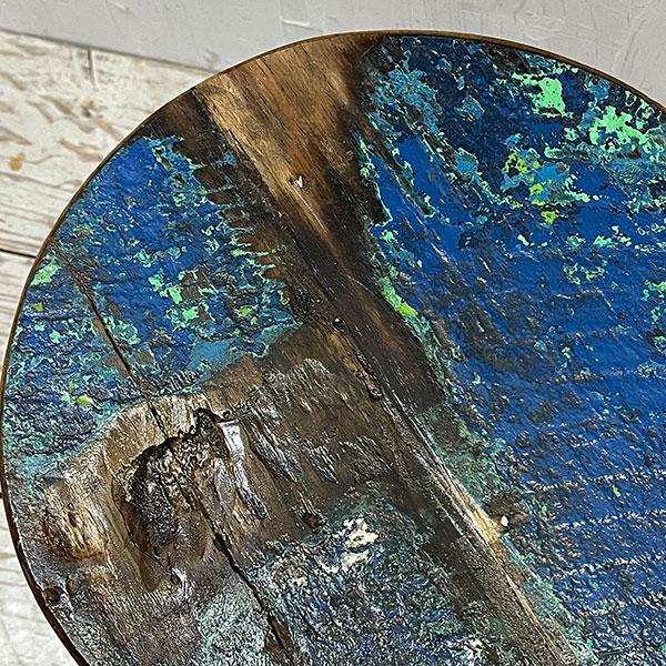 アジアン家具 スツール イス 丸椅子 チェア 木製 チーク 古木 腰掛け 船 ボート 無垢 花台 飾り台 おしゃれ |  | 01