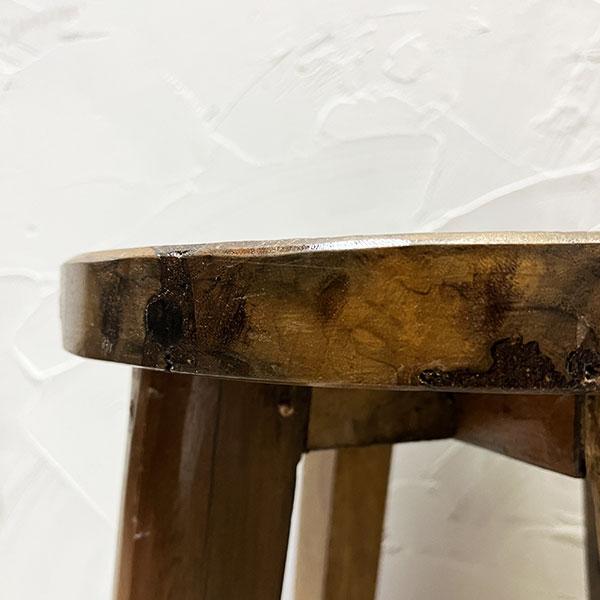 アジアン家具 スツール イス 丸椅子 チェア 木製 チーク 古木 腰掛け 船 ボート 無垢 花台 飾り台 おしゃれ |  | 04