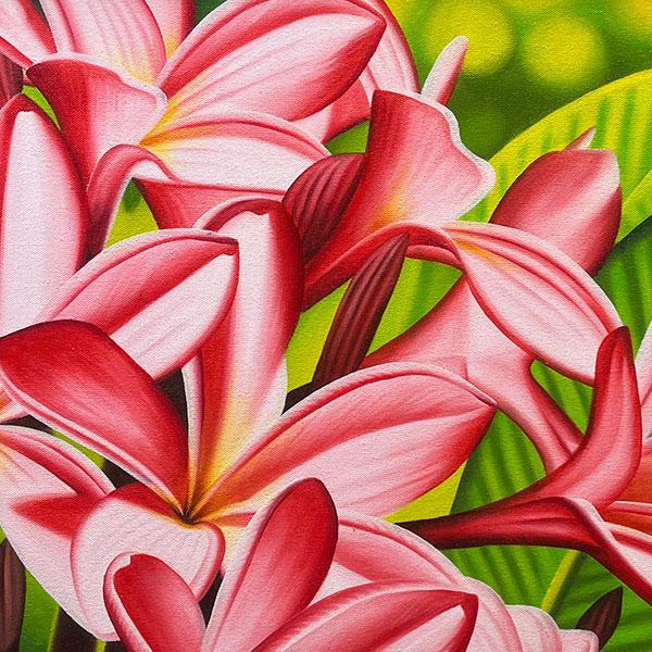 絵画 バリ絵画 花 プルメリア フランジパニ 額入り 額付 パネルアート モダンアート アートフレーム 壁掛け 壁飾り |  | 01