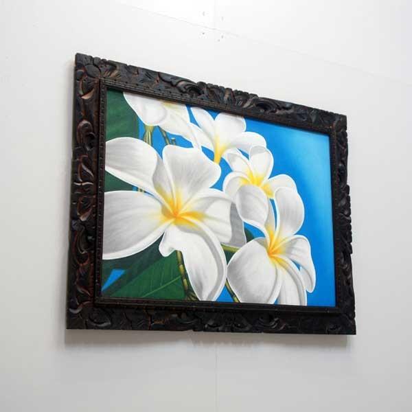 絵画 バリ絵画 南国 リゾート 花 プルメリア フランジパニ 額入り 額付 パネルアート モダンアート アートフレーム 壁掛け 壁飾り |  | 03