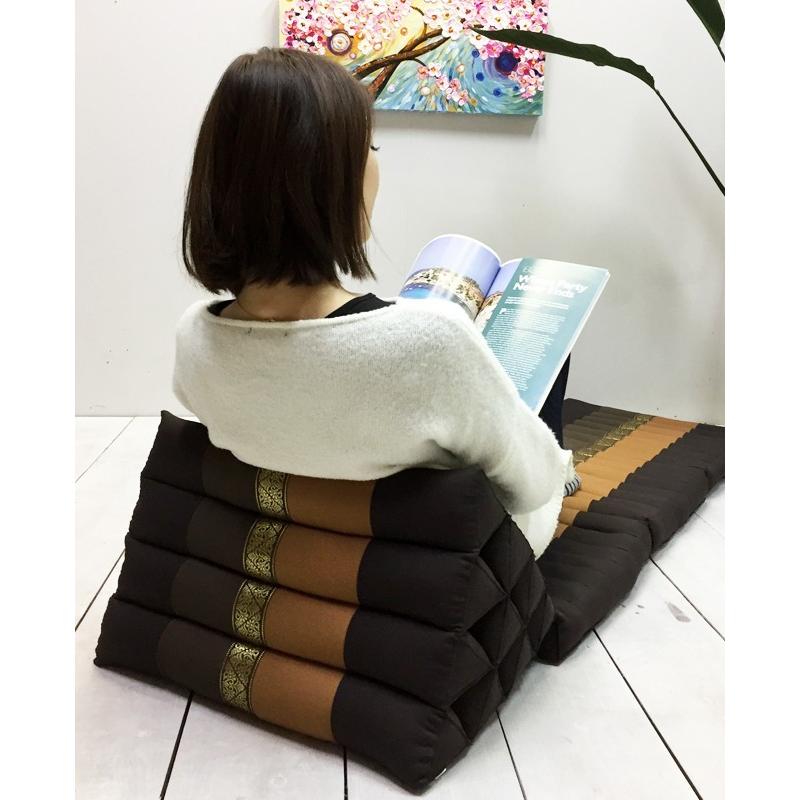 三角枕 タイ 三角 クッション 枕 4段 マット3枚(無地 リボン 座椅子 昼寝 ごろ寝) |  | 19