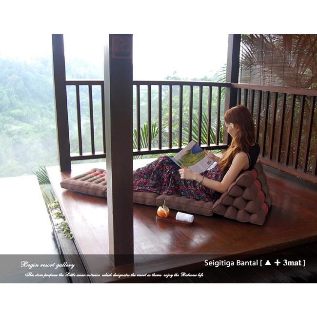 三角枕 タイ 三角 クッション 枕 4段 マット3枚(無地 リボン 座椅子 昼寝 ごろ寝) |  | 22