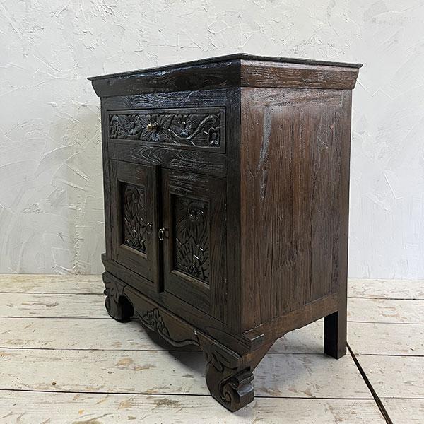 アジアン 家具 キャビネット 木製 アンティーク オールドチーク チーク  収納棚 古木 無垢 天然木 おしゃれ |  | 03