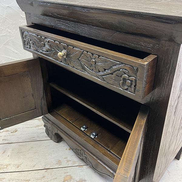 アジアン 家具 キャビネット 木製 アンティーク オールドチーク チーク  収納棚 古木 無垢 天然木 おしゃれ |  | 07