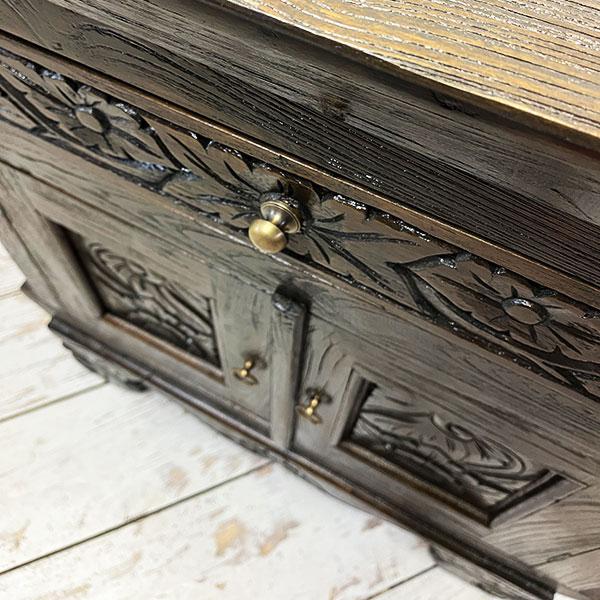 アジアン 家具 キャビネット 木製 アンティーク オールドチーク チーク  収納棚 古木 無垢 天然木 おしゃれ |  | 09