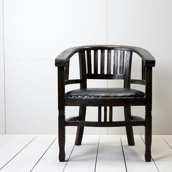 オールドチーク ダイニングチェア 肘掛 アジアン 家具 椅子 古木 木製 アンティーク 無垢 イス レザー モダン おしゃれ |  | 03