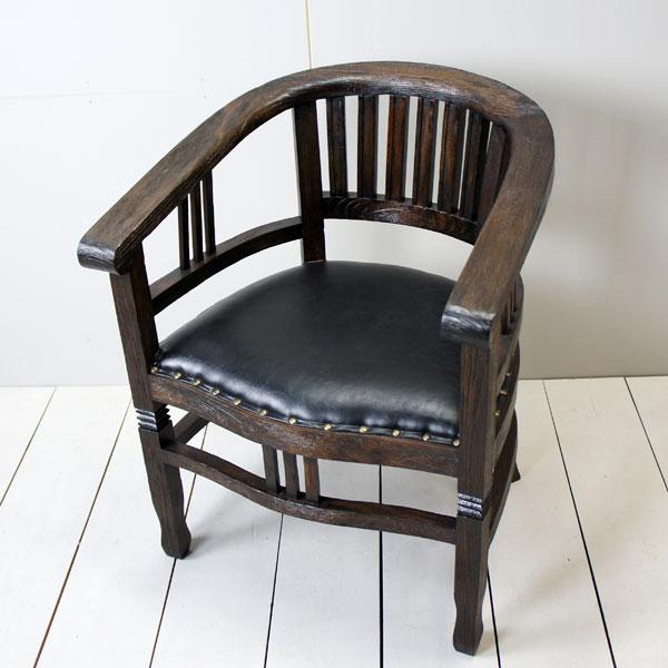 オールドチーク ダイニングチェア 肘掛 アジアン 家具 椅子 古木 木製 アンティーク 無垢 イス レザー モダン おしゃれ |  | 04