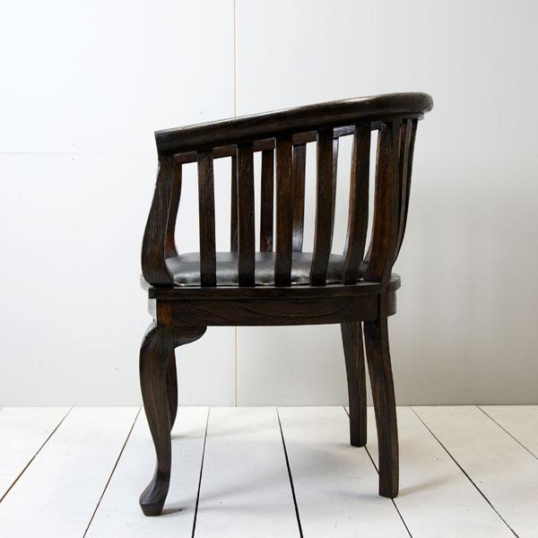 オールドチーク ダイニングチェア 肘掛 アジアン 家具 椅子 古木 木製 アンティーク 無垢 イス レザー モダン おしゃれ |  | 03