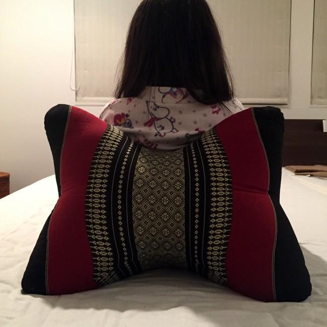 三角枕　アジアン 三角枕 タイ 三角 クッション 枕 4段 マット3枚 象柄 花柄 座椅