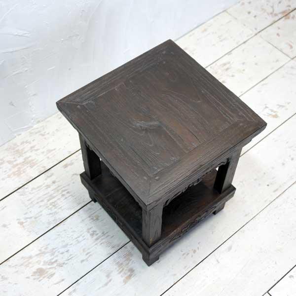 アジアン家具 オールドチーク チーク 椅子 スツール 花台 ラック 飾り台 古木 木製 アンティーク 無垢 イス おしゃれ |  | 05