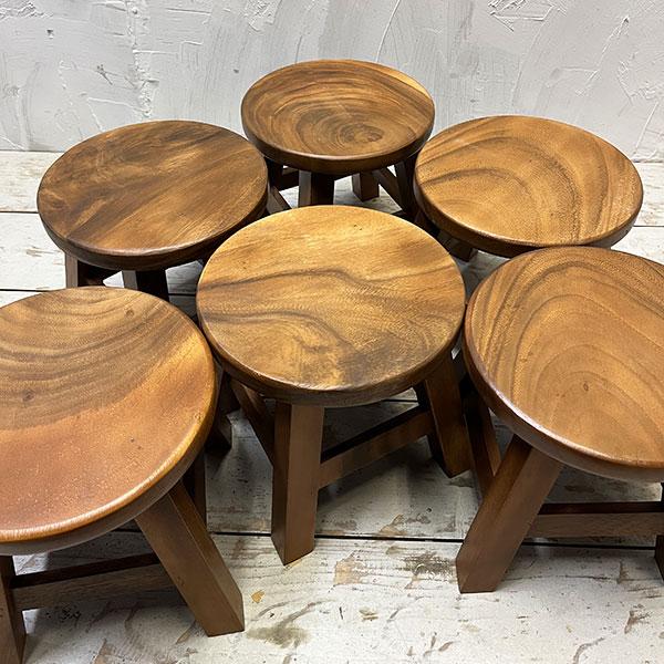 アジアン家具 ウッドスツール ミニ 椅子 丸椅子 子供用 作業用 天然木 玄関 花台 いす イス おしゃれ シンプル |  | 06