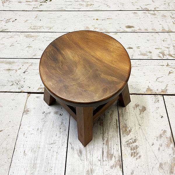 アジアン家具 ウッドスツール ミニ 椅子 丸椅子 子供用 作業用 天然木