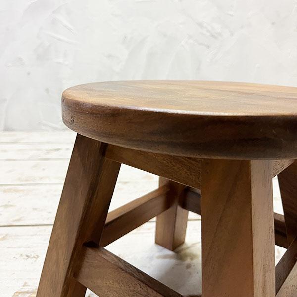 アジアン家具 ウッドスツール ミニ 椅子 丸椅子 子供用 作業用 天然木 玄関 花台 いす イス おしゃれ シンプル |  | 03