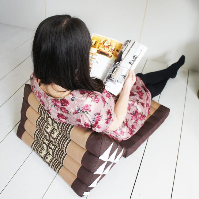 三角枕 三角クッション 三角ソファ 4段 マット1枚 花柄 紫 座椅子 昼寝 ごろ寝 キャンプ アジアン |  | 02