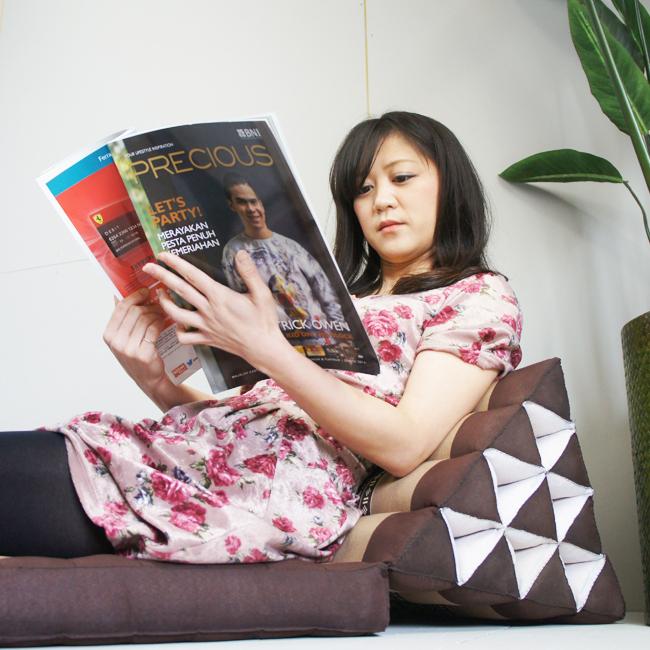 三角枕 三角クッション 三角ソファ 4段 マット1枚 花柄 ライム 緑 座椅子 昼寝 ごろ寝 アジアン |  | 05