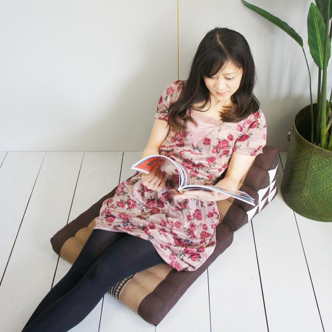 三角枕 三角クッション 三角ソファ 4段 マット1枚 花柄 ライム 緑 座椅子 昼寝 ごろ寝 アジアン |  | 06