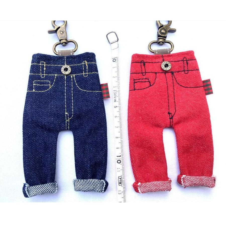 ネーム刺繍入れます！ちびデニムキーホルダー 倉敷デニム プレゼント